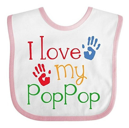 Baberos Para Bebé Inktastic Poppop Grandkids Handprints Baby