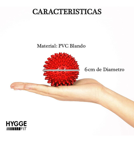 Imagen 2 de 10 de Pelota Blanda 6cm Pinche Masaje Miofascial Descontracturante