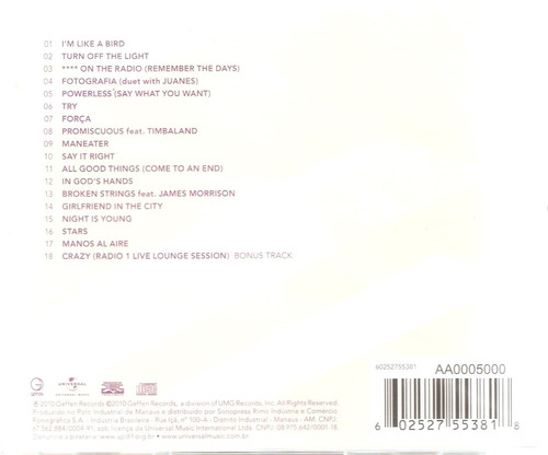 Cd Nelly Furtado - The Best Of Versão do álbum Edição limitada