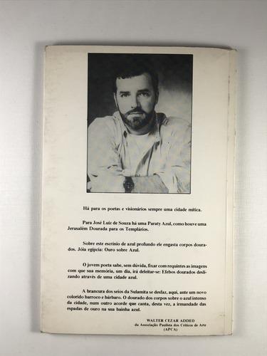 Livro Paraty Azul José Luiz De Souza 2ª Edição Gráfica E Editora Dias Ltda 1991 - E8