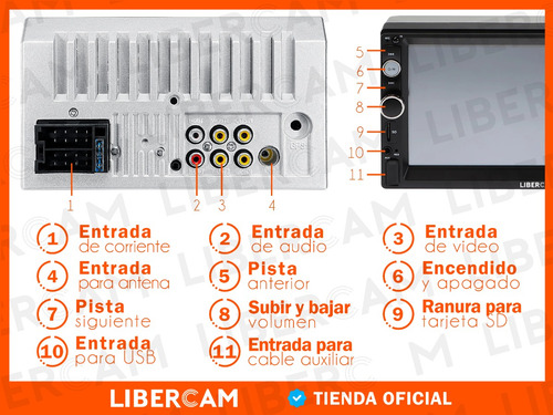 Stereo Con Pantalla Tactil 7 Bluetooth Camara Retroceso