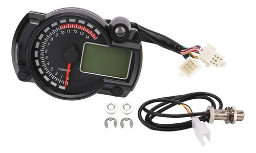 Hx Motocicleta Digital Lcd Odómetro Velocímetro 7 Colores