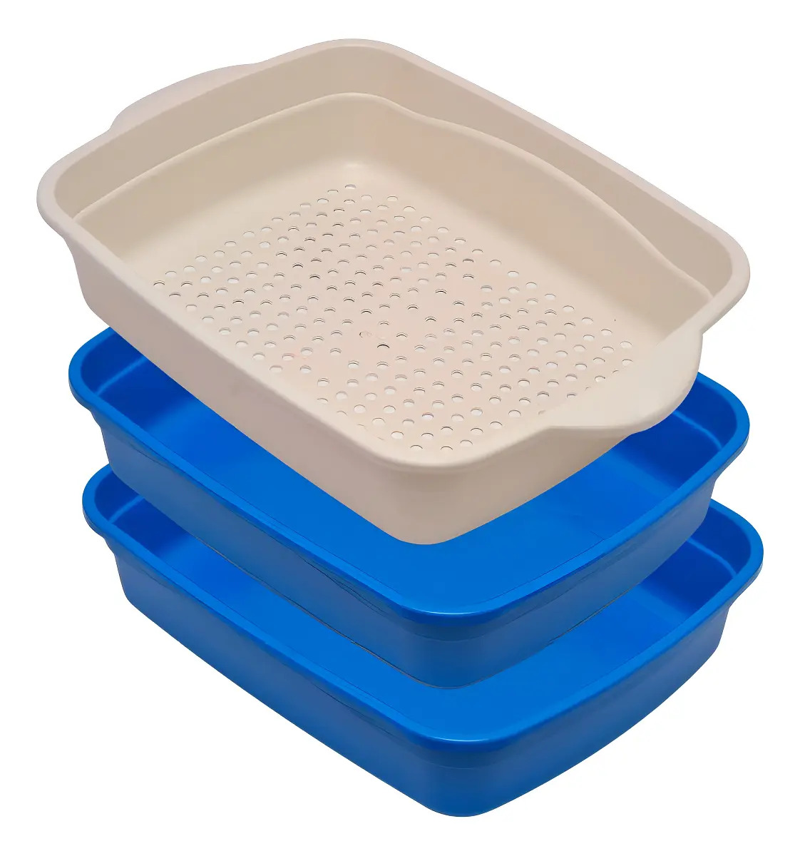 Caixa De Areia Banheira Higiênica Para Gato Furba - Azul
