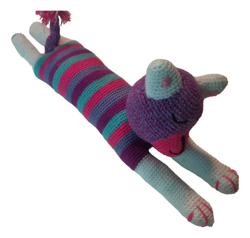 Amigurimi Gatito De Colores Tejido A Crochet Tejido A Mano