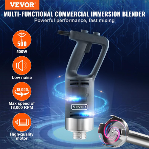Batidora De Inmersión 500w 20 Acero Inoxidable 304