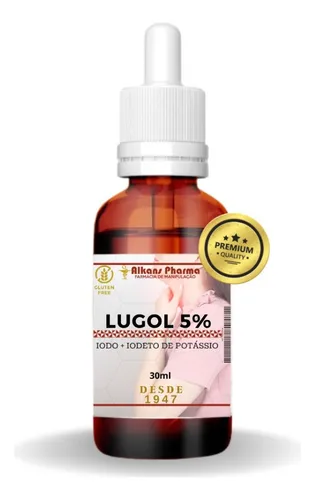 Lugol 5% de yodo más yoduro de potasio, 30 ml, sabor sin sabor