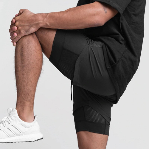Pantalones Cortos Deportivos Transpirables De Doble Capa Gim