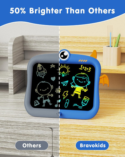 Bravokids Lcd Scriture Tablet, Colorido Doodle Bo De...