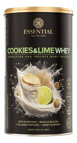 Whey Essential Nutrition Cookies & Lime Whey (15 Doses) Sabor Torta De Limão