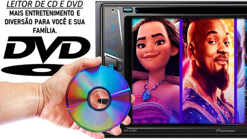 Imagem 2 de 9 de Central Multimídia Dvd Pioneer 2 Din Avh-a228bt + Câmera Ré