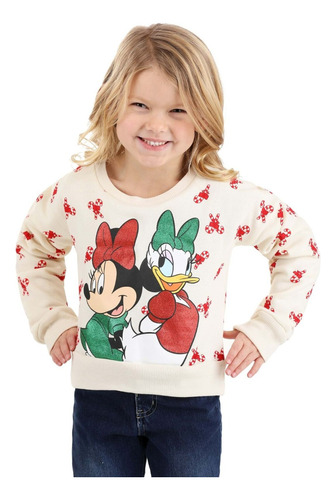 Sweater De Navidad Disney Minnie Para Niños. Talla 4/10