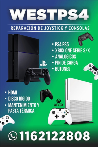 Servicio Técnico Joystick Y Consolas Ps4 Ps5 Xbox One Series