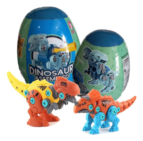 Huevo Dinosaurio Sorpresa Para Niños 17cm Bloques Rompecabez