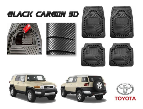 Tapetes Premium Black Carbon 3d Toyota Fj Cruiser 07 A 14