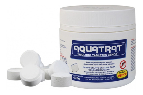 Aquatrat Tricloro Tabletes 400g Desinfetante Água Consumo