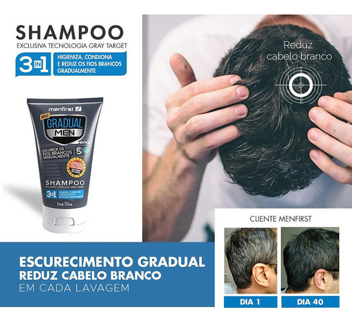 Shampoo Escurecedor Gradual Men - Efeito Natural E Discreto!