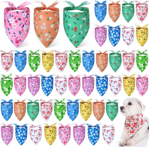 Bandana Triangular Ajustable Para Perro De Primavera