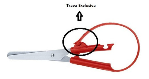 Imagem 3 de 3 de Tesoura Adaptada Tipo Mola