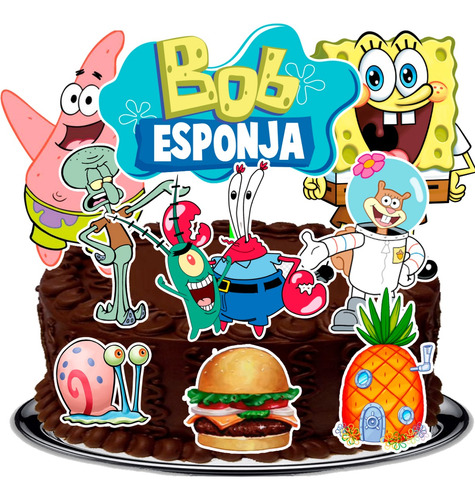 Topo De Bolo Bob Esponja 