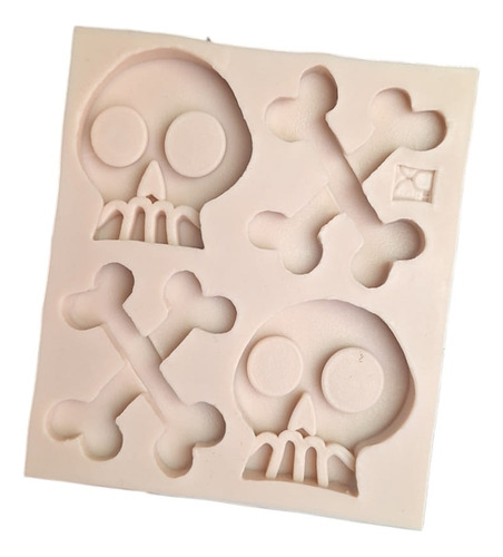 * Molde Silicon Calaveras Huesos Fondant Pasta Resina Choco