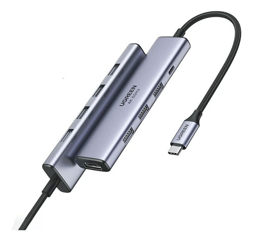 Hub Usb-c 5 En 1 Ugreen 3 Usb-a, 1 Usb-c Y Hdmi 4k/60hz 5gbp