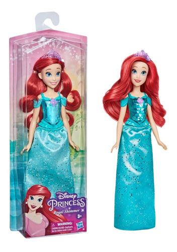 Boneca Princesas Ariel - A Pequena Sereia Disney Brilho Real