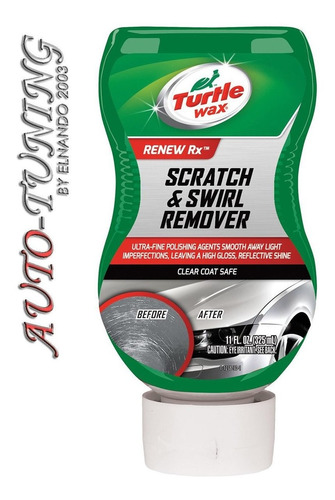 Turtle Wax Scratch & Swirl Remover Pulidor Fino Quita Rayas