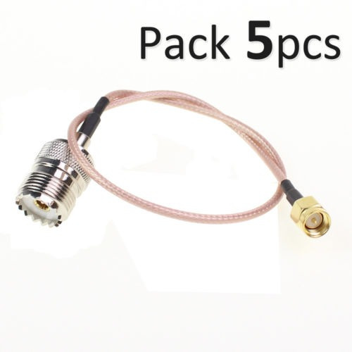 5 X 30cm Uhf So239 Pl259 Hembra A Conector Macho Sma Pigtail