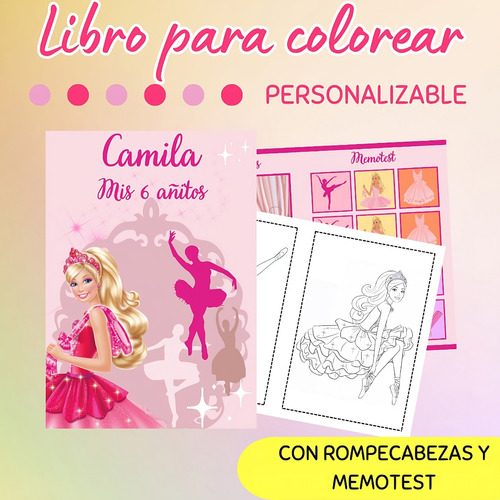Libro Para Colorear Imprimible De Barbie Bailarina