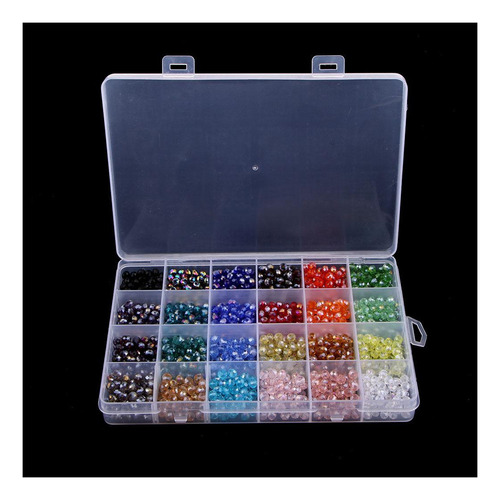 1 Caja De De Cristal Facetado Espaciador De Sueltas