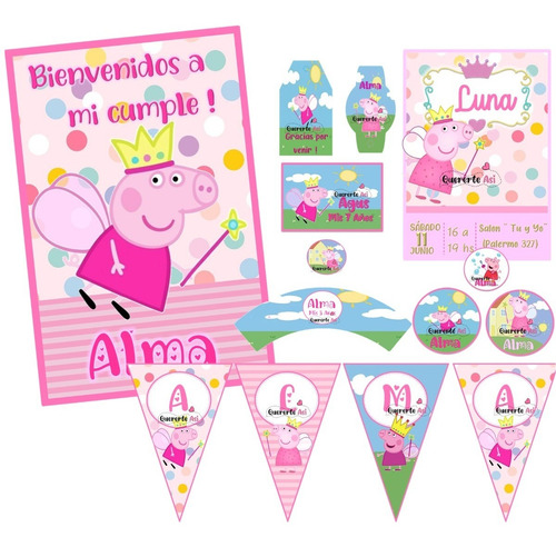 Kit Imprimible Personalizado Pepa Pig