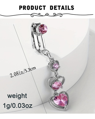 Anillo De Ombligo Falso Piercing De Ombligo Falso Clip En