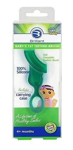 Brilliant Babys 1st Toothbrush With Case - Silicone Firs.