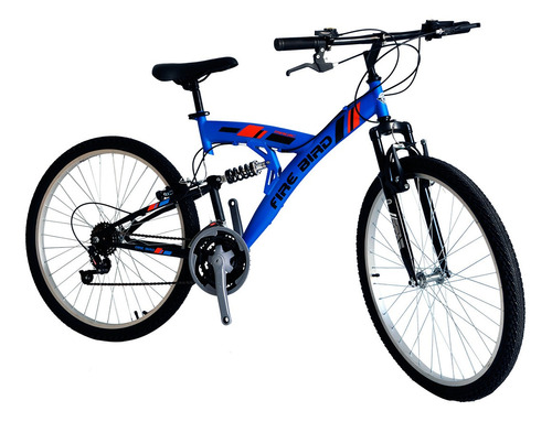 Bicicleta Mountain Bike Fire Bird Bin19302 Rodado 26 18 Vel Cambios Shimano Color Azul