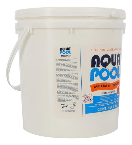 Tabletas De Tricloro 8 Kg Aquapool