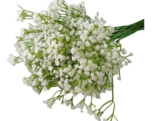 Imagem 1 de 7 de Flor Mosquitinho Artificial 10 Unid - Gipsofila Gipso Galhos