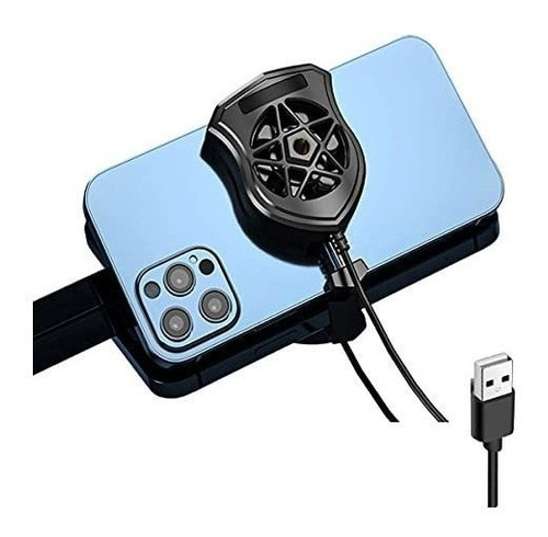 Ventilador Enfriador Negro Para Celulares Compatible Usb