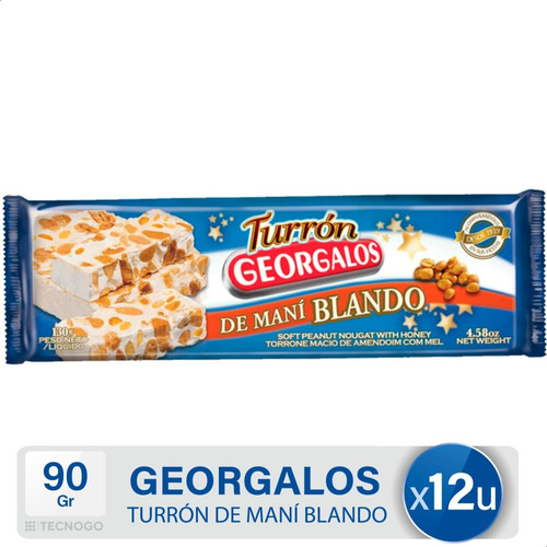 Turron De Mani Georgalos Blando X12 - Mejor Precio