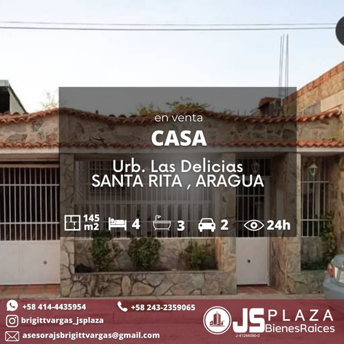 Imagen 1 de 12 de En Venta Bella Casa Urb. Las Delicias Santa Rita 04144435954