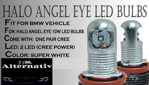 Lámpara Led Ojo De Ángel Bmw S1,3,5 6000k Bco Canbus H8 10w