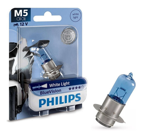 Lampara De Motos M5 Philips Blue Vision 35/35w 3500k 12v
