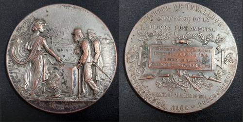 Medalla Cuartel De Inválidos Plateado 65 Mm Año 1904 - 107