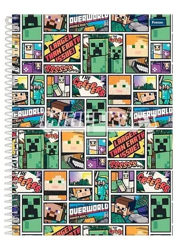 Caderno de desenho MineCraft