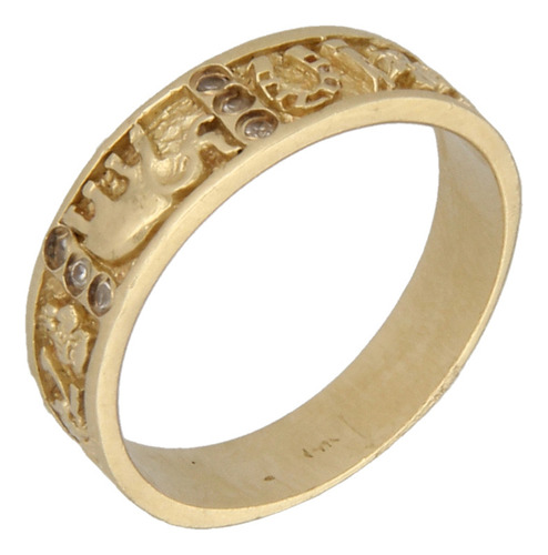 Anillo De 14k Oro Amarillo, 3.4 Gramos