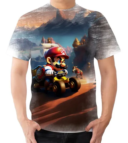 Camiseta Camisa Super Mario Desenho Jogo Infantil Criança