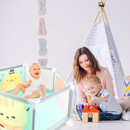 Corral Hexagonal 1m Plegable Portatil Seguro Para Bebe Lau