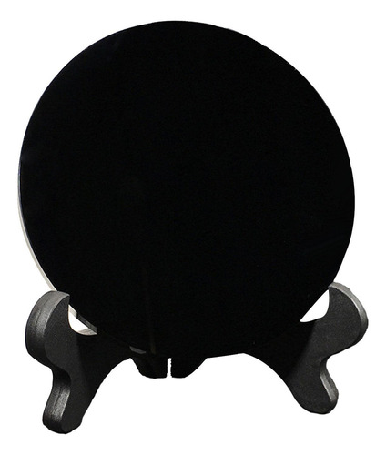 Nuevo Espejo Feng Shui Disco De Piedra Obsidiana For Mesa