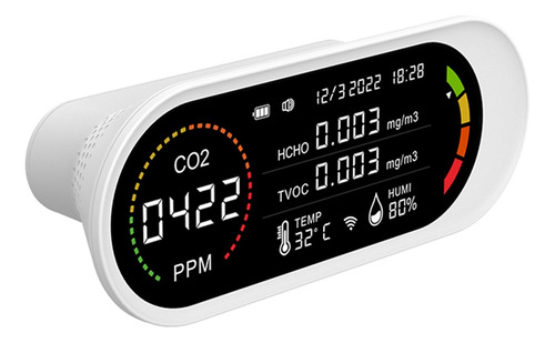 Detector De Calidad Del Aire 5 En 1, Medidor De Co2 Tvoc