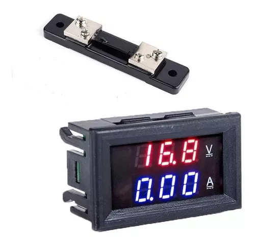 Voltimetro Y Amperimetro Digital De 3 Digitos 0 A 100v / 50a Con Shunt - 50  Amper