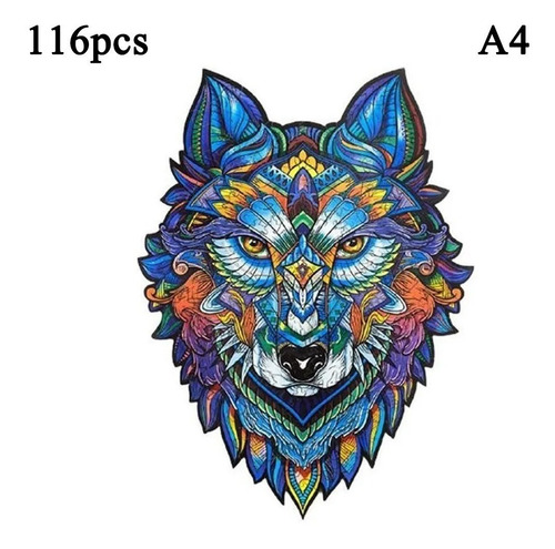 Wolf A4 - Puzzle De Madera Irregular